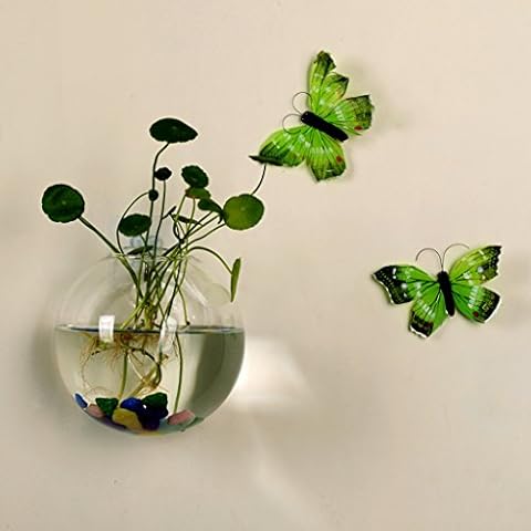 Wall Hanging Flower Pot Clear Plant Glass Display Vases Ball Terrarium Container for Home Garden Decor Cover