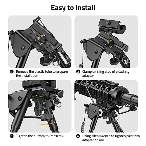 Cvlife FBA_US0306 Picatinny Bipod, 9-13 Inches Rifle Bipod thumb #3