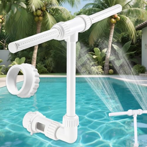 Pool Brunnen Wasserfall Dual Springbrunnen für Außen, Pool Wasserfontäne mit Adapter, Pool Fontäne Sprinkler Einstellbarer poolbrunnen teich für Fountain und Spa Pool Brunnen Wasserfall Dual Springbrunnen für Außen, Pool Wasserfontäne mit Adapter, Pool Fontäne Sprinkler Einstellbarer poolbrunnen teich für Fountain und Spa