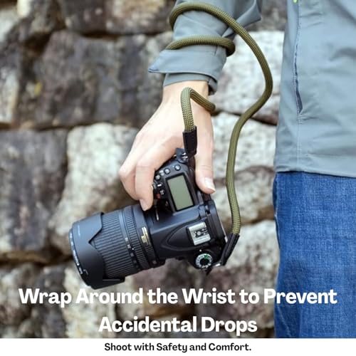 Image of Army Green Camera Strap for DSLR & Mirrorless | Adjustable Shoulder Neck Belt with Quick Release | Comfortable Camera Accessories for Videography, Photography, Travel & Outdoor Shooting