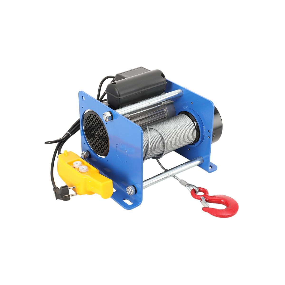 220V Elektrowinde Motorheber 200-400Kg Elektrischer Hebezug Hubwinde Aufzug Haushalt Gebäude, Kleiner Kran Mit Winde For Schwere Lasten Garage Fabrik Lager, Einseil- Doppelseil, Hubhöhe 30M
