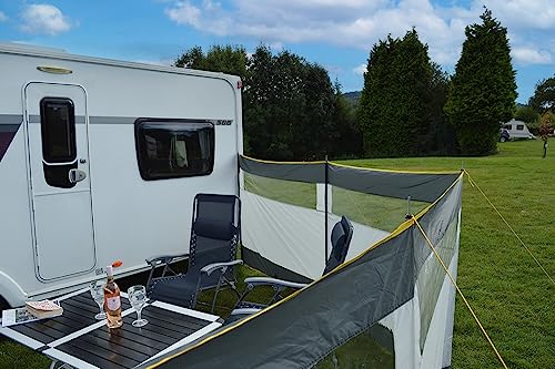 Maypole Leisure 5 Panel Steel Poled Windbreak, 8m Width - Image 6