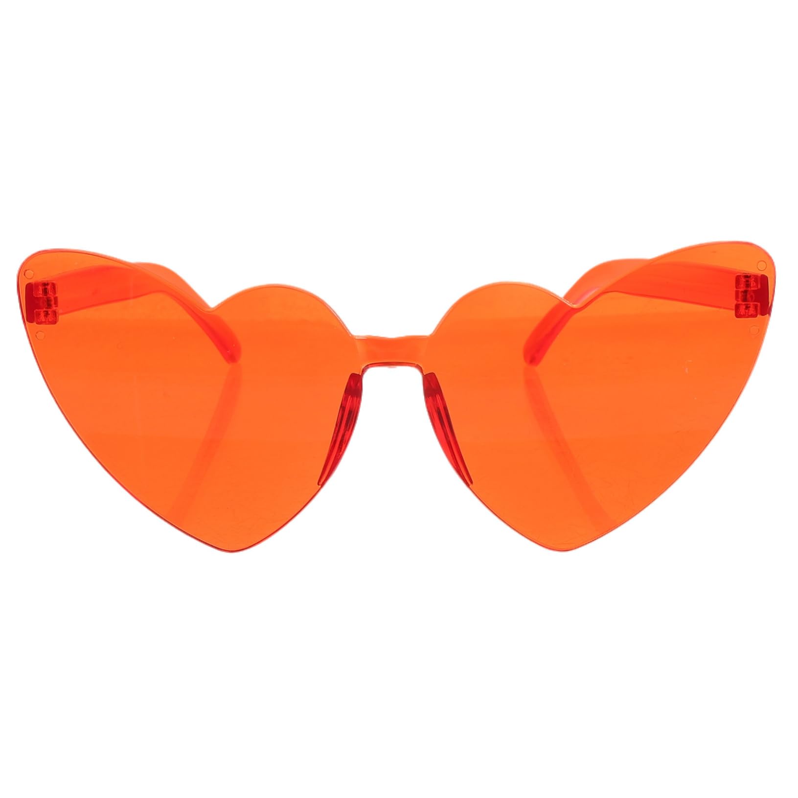 FRCOLOR Heart Sunglasses Party Supplies Rimless Heart Shape Sunglasses for Women Fashionable Material Decorative Glasses