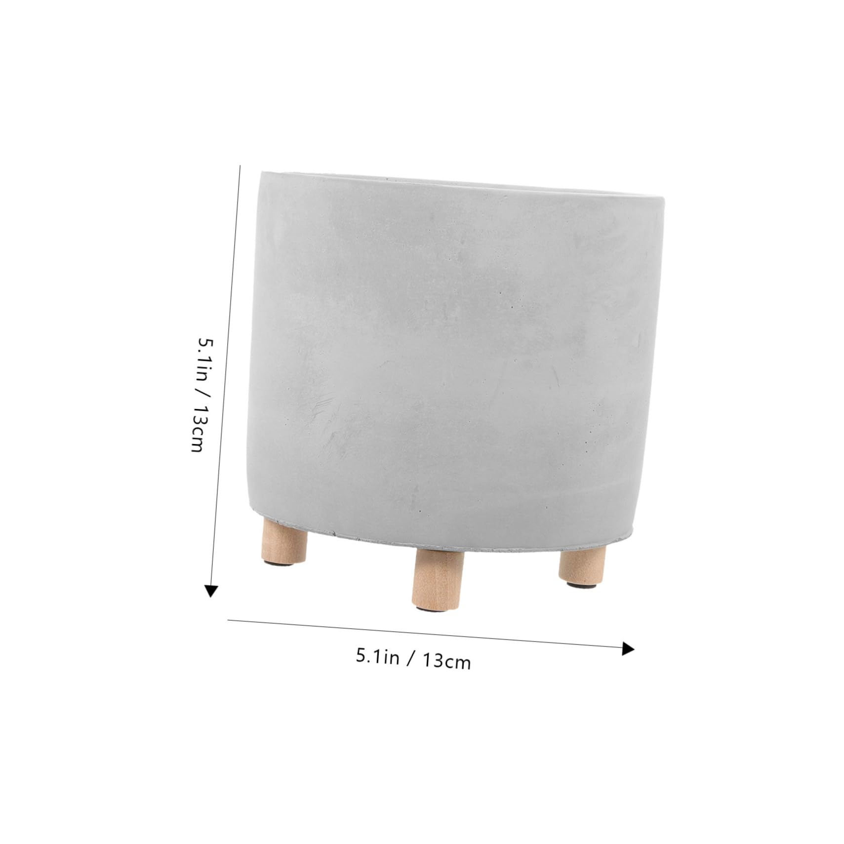 Toyvian Pot de Fleurs Ciment Créatif Jardinière Intérieur pour Plantes Fleurs Maison Bureau Balcon Jardin
