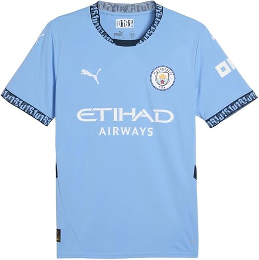 Puma Kids Boys MCFC Crew Neck Short Sleeve Home Jersey Replica Casual - Blue