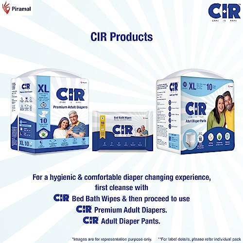 Image of CIR Adult Diaper Pants Style | Adult Diaper Extra Large (XL)|Waist (100-150cm I 40 inch-59 inch) |10 hr Absorption-Protection | Unisex with Wetness Indicator | Odour Control | Goodness of Aloe Vera | 10 Units