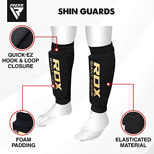 image for RDX Shin Guards for Muay Thai, Kickboxing, MMA Training and Fighting, 
