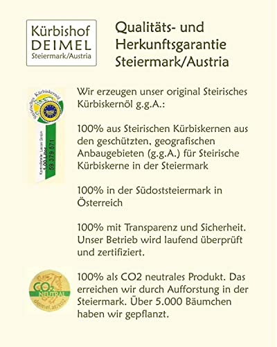 Kürbishof DEIMEL - Voordelig set - Originele Stiermarkse pompoenzaadolie BGA uit Oostenrijk - Met garantie van oorsprong - Rechtstreeks van de producent - Jaarlijkse prijs (3 x 1000 ml) - Image 5