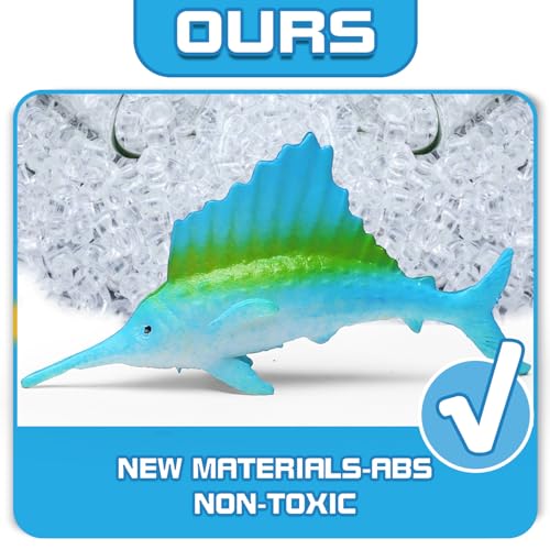 image for Funcorn Toys Ocean Sea Animal, 52 Pack Assorted Mini Vinyl Plastic Ani