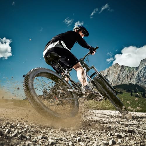 26′ Fat Tire Mountain Bike with 4 inch Knobby Tires, 21