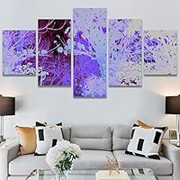 SIGNWIN 5 Panel Canvas Wall Art Modern Art Dramatic Forest Multicolor Photography Romantics Scenic for Home Decorations Ready to Hang - 60
