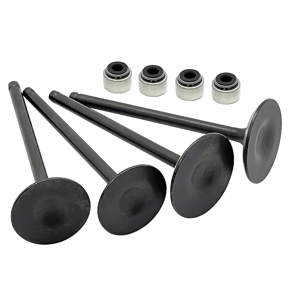 Juego de válvulas de admisión y escape con retenes de vástago aptas para Polaris Predator 500 Outlaw 500 2003-2007 3087981 3087982