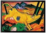 Producto de calidad 1art1 1art1 Franz Marc La Vaca Amarilla, 1911 Felpudo Alfombra 70x50 cm