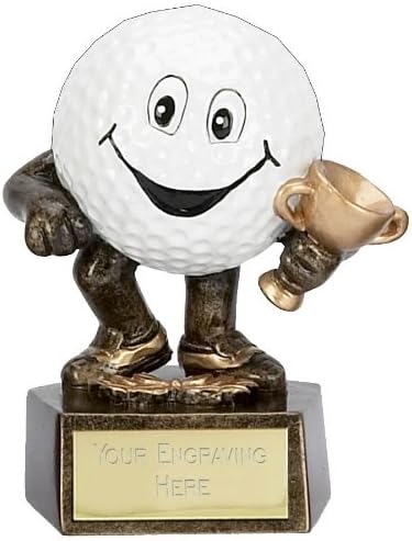 3.75 inch (9.5cm) Golf Man3 Golfball Trophy Award with FREE ENGRAVING upto 50 letters A903