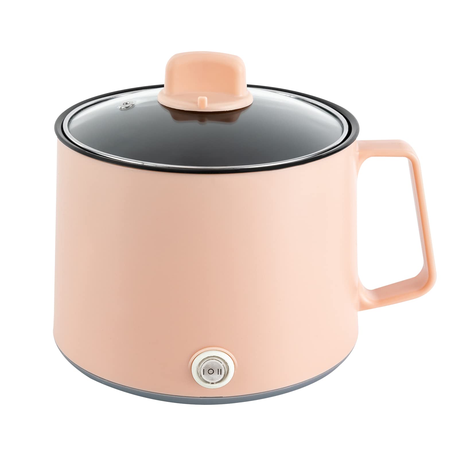 Casserole électrique 1,7 l - 220 V - Mini multicuiseur portable anti-adhésif avec cuiseur vapeur - Cuiseur à pâtes électrique - Pot à ramen - Pot à fondue chinois