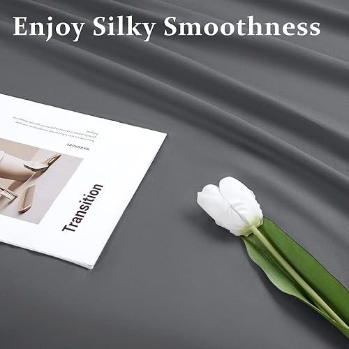 Miniatura 3 de SONORO KATE Sábanas de algodón de 1000 hilos, juego de sábanas de lujo egipcio de 100% algodón, bolsillo profundo de 18 pulgadas, transpirables y