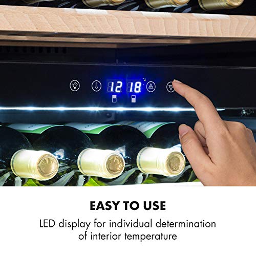 Cantinetta Vino Klarstein Vinsider 30 - Doppia Zona Temperatura, 30 Bottiglie, LED, UV - Foto 3