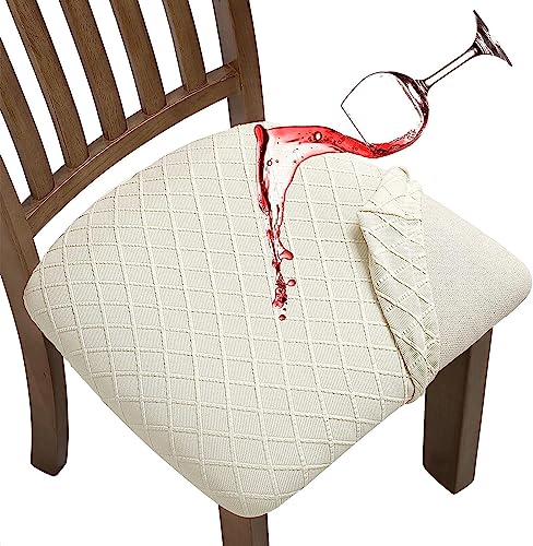 Fuloon Fundas Sillas, Paquete de 6 Fundas para Sillas Impermeable,Fundas Sillas Ajustables Lavables para Comedor,Super Suave Fundas Sillas de Comedor