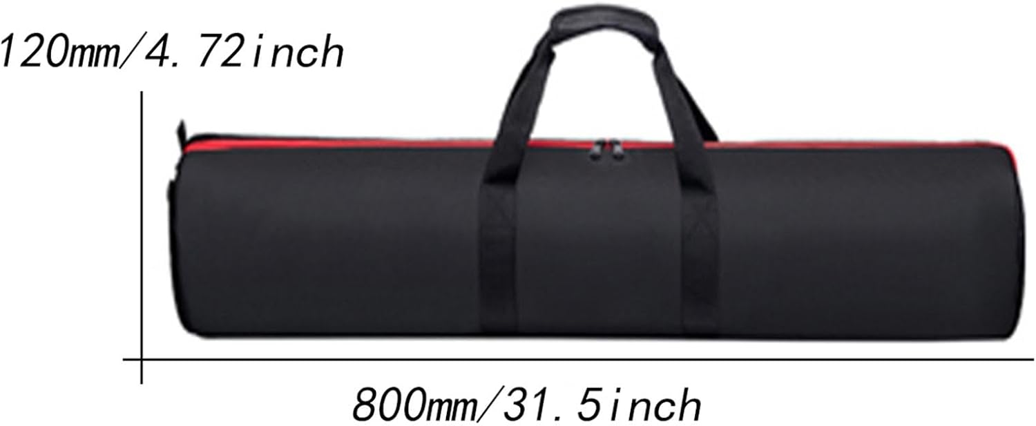 pistro Tripod Carrying Case Bag, 31.5 Inch Light Stand Case, Nylon Padded Protection for Photo Studio Equipment, Flash Light Stands, Speaker Stands, Monopod