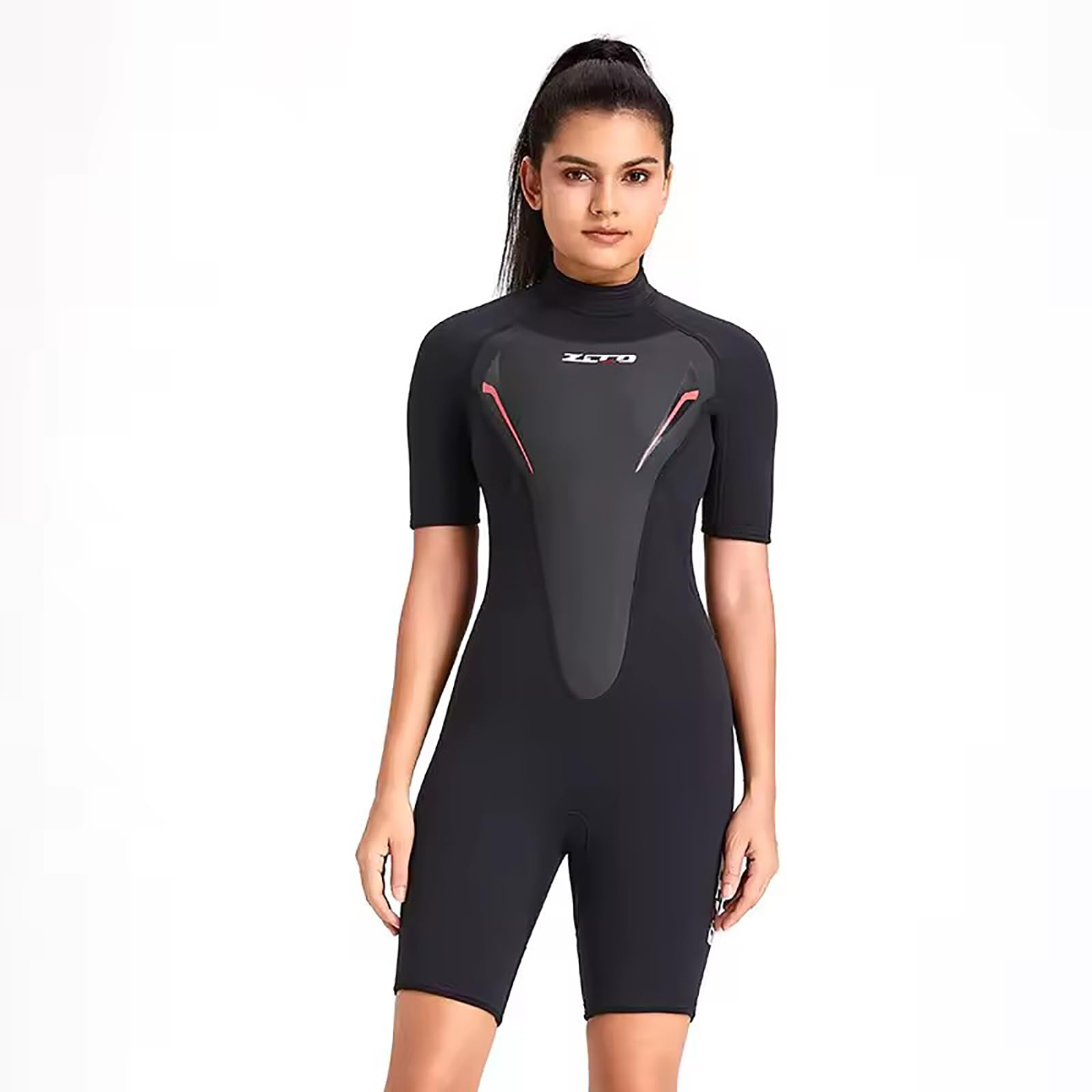 WYYHAA 3MM Neoprene Wetsuit for Men, Women, One-Piece Back Zipper Wetsuit Short Sleeve Thickened Keep Warm Diving Suit for Surfing, Snorkeling Water Sports,Women2,XXL