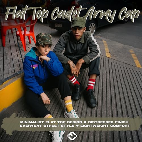 Image of Funky Junque Newsboy Hat for Women - Distressed Cadet Cap, Army Military Style Vintage Baseball Hat