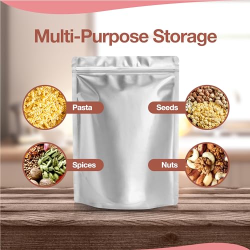Image of 100x Mylar Bags (1 Quart) with 100x Oxygen Absorbers (400cc)