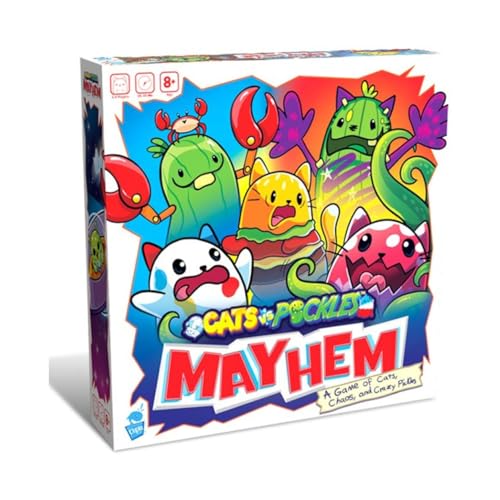 Cats vs Pickles Mayhem Board Game - Beans Card Game for Kids Families and Adults with Exclusive CvP Characters - Easy to Learn for Family Fun Night - 2 Players to 8 Players
