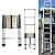 10.5ft/3.2m Telescoping Ladder Extension Portable Telescopic Ladder with EN131 Certificate Max Load 150kg/330lb