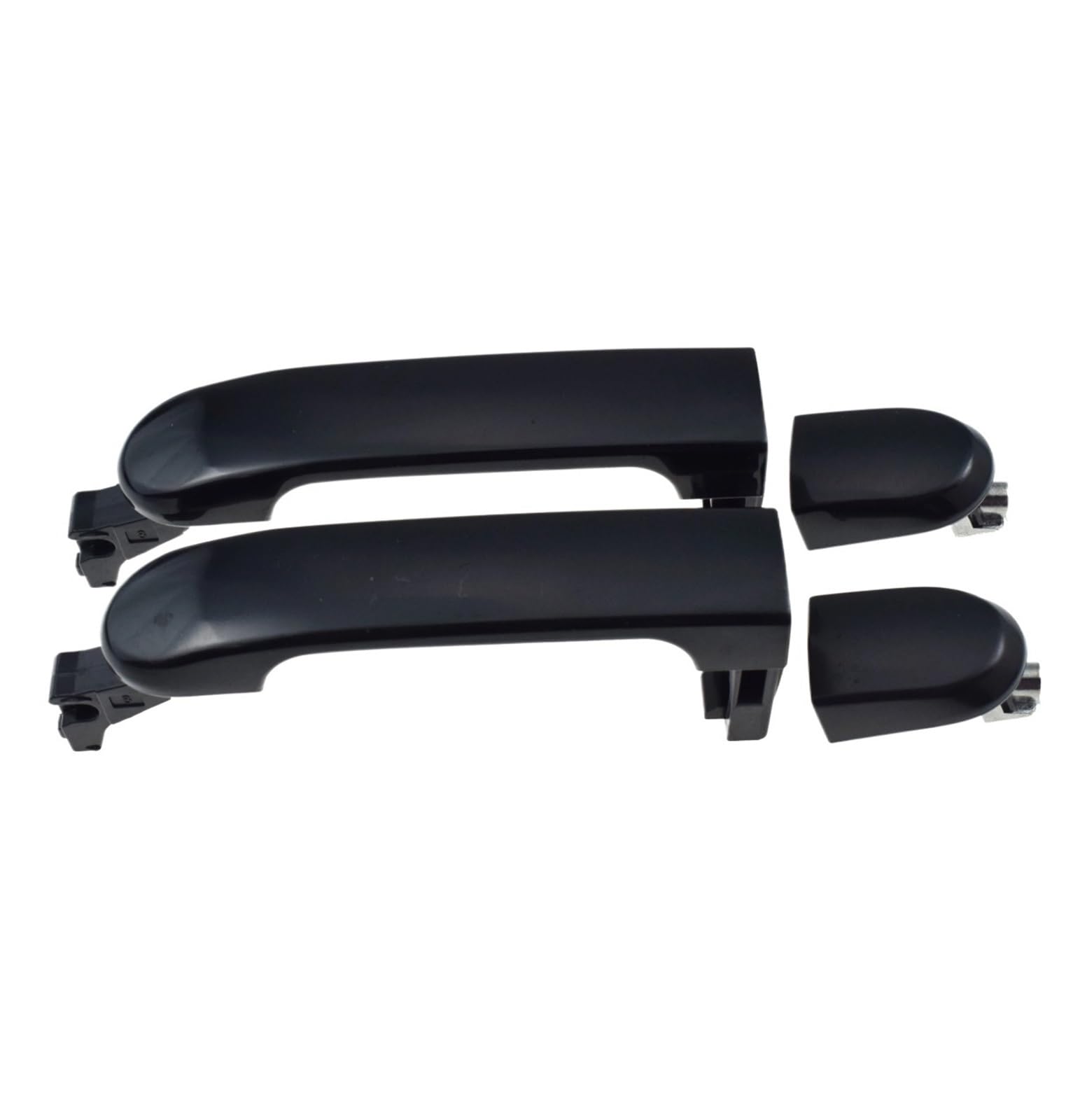 Duhnxuj 2 Pcs Rear Lh Rh Car Door Handle For Nissan For Versa 2007-2012 Front Rear Left Driver Or Right Passenger Black Outside Car Door Handle(2 Pcs Rear Lh Rh)