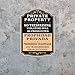 2 Pack Private Property No Trespassing Violators Will Be Prosecuted Bilingual Signs 10 x 14 inches Private Property Signs No Trespassing Signs Metal Reflective Sturdy Rust Aluminum Easy to Install