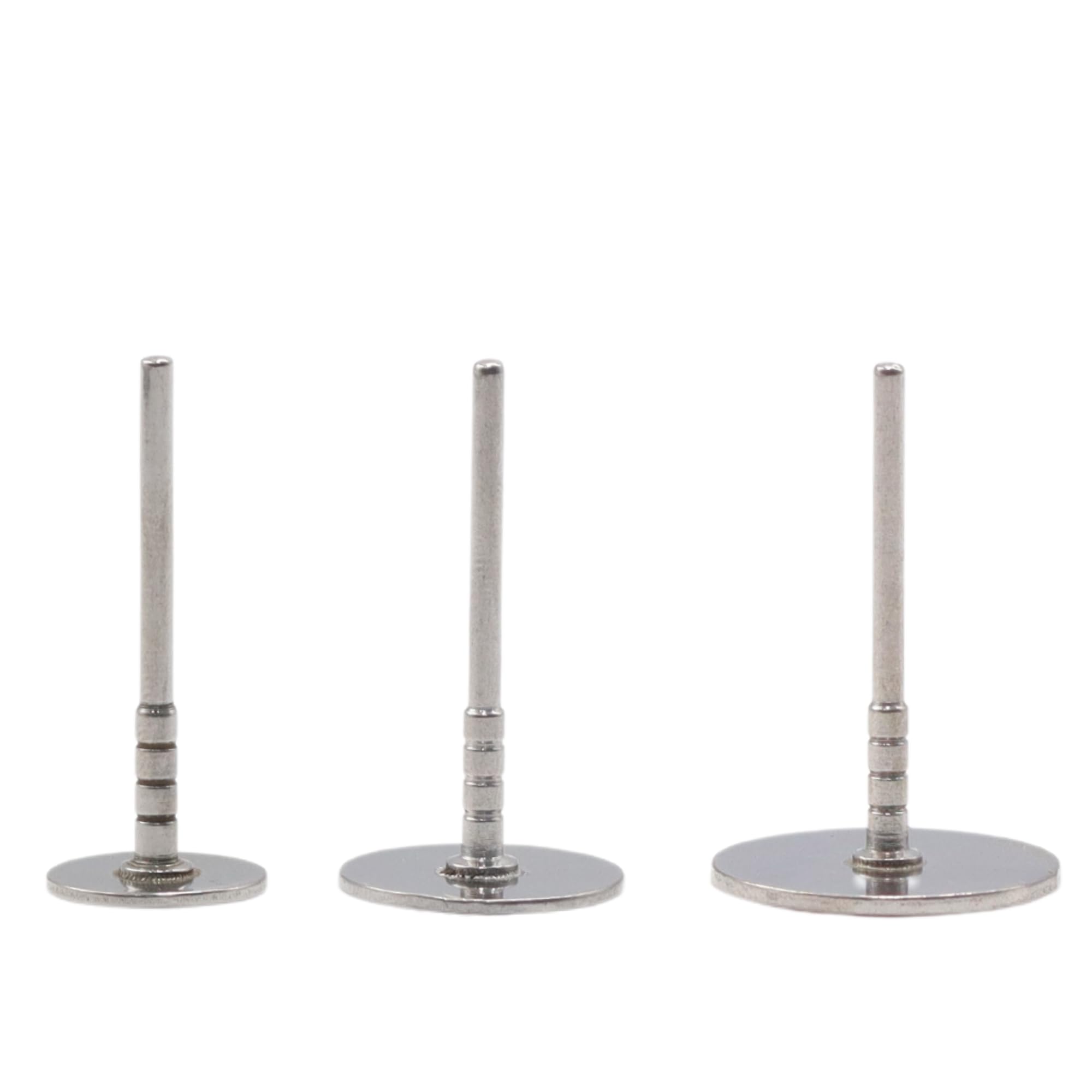 GLOBAL FASHION Professional Stainless Steel Disc for Sanding Paper (25mm, 20mm, 15mm) - Metal Disk Nail Drill Bits & Drill Nails Accessories | (Set of 3)