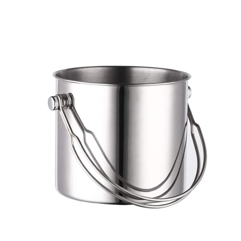 Cubitera de Acero Inoxidable de Doble Pared con Filtro y Pinzas para Hielo, Enfriador de Vino y champán Aislado para Fiestas, Bares y Exteriores, 2 l