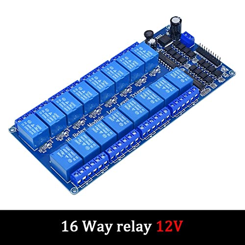 Placa interfaz con módulo relé de 16 canales 12V para automatizar luces del hogar 3