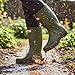 SUREWAY Women's Rubber Rain Boots, 8-Inch Matte Waterproof PVC Rubber Gardening Shoes, Comfortable & Lightweight for Outdoor Walking, Easy On/Off