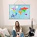 TRAVELORUM Mapa Mundi de Rascar en Español + KIT PARA COLGAR +...