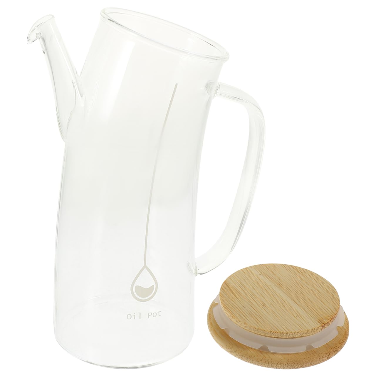 Cabilock 1 dispensador de aceite de vidrio, botella dispensadora de aceite, botella de vidrio de vinagre, dispensador de vidrio a prueba de fugas