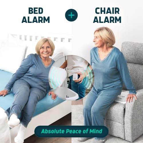 Image of Lunderg Wireless Early Alert Bed & Chair Alarm Set for Elderly