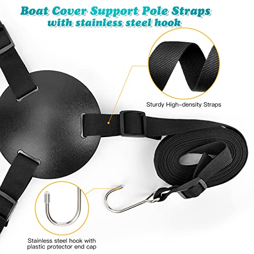 Fuprosico Pontoon Boat Cover Support System, Adjustable Telescopic Boat Cover Support Poles 2 Pack For Pontoon, Jon Boat, V Hull Boat With Webbing Straps And Weight Bag #TOP3