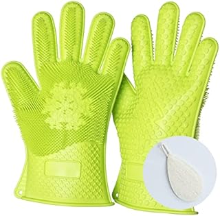 YoYure Silicone Heat Resistant Gloves | Cooking Baking Barbecue Dishwashing Cleaning Brush Full