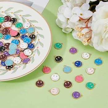 Smiley bedels | Bedels / hangers | Kralen / bedels | FRIS! Kralen en Sieraden
