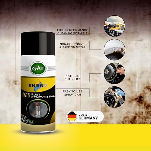 Image of ENERG G1 Rust Remover MoS2 Spray 150ml | Fast Acting Rust Dissolver, Metal Protector, German Automotive Technology, Loosens Rusted Parts & Stops Corrosion