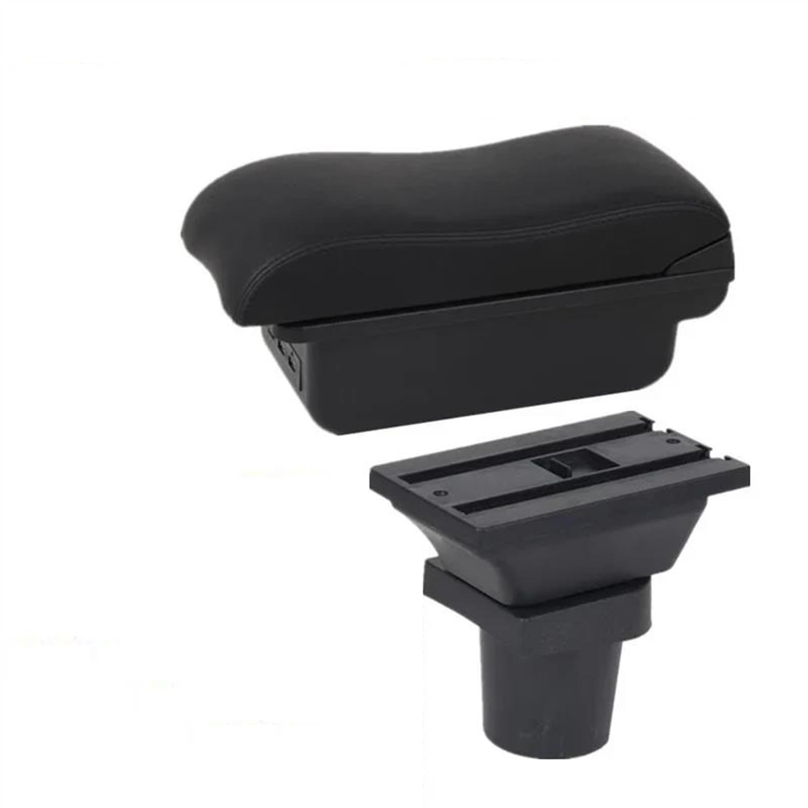 NOHEEU Car Armrest Special Storage Box Modification Parts For Yaris 3 For Hybrid For Vitz(B2 black line 3USB)