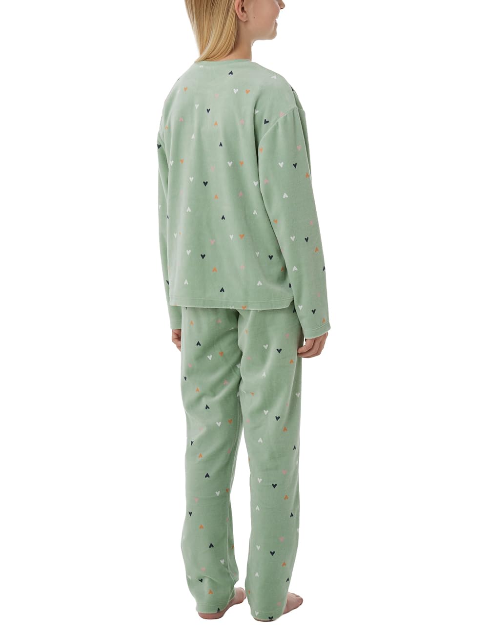 Schiesser Mädchen Schiesser Mädchen Schlafanzug Set Pyjama Lang Velour - Größe 98 Bis 176 Pyjamaset (1er Pack)