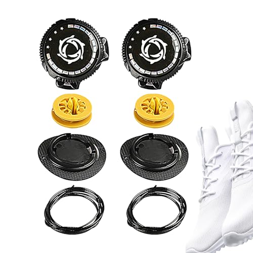 de bloqueo de cordones: cordones automáticos | Comodidad elástica y reemplazo rápido para hombres y mujeres - Botas de senderismo y zapatillas de deporte, Negro, Se référer au descriptif