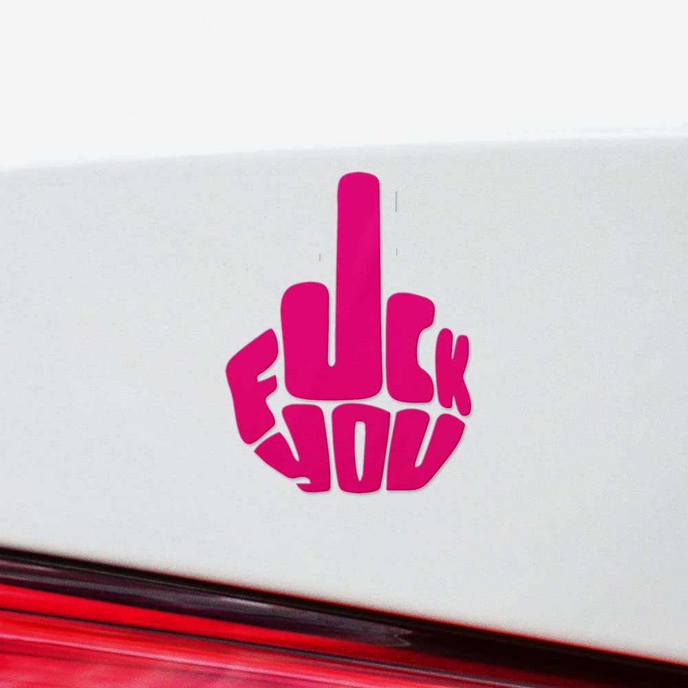 Amazon.com - 2 Pcs - No Background Decal Stickers of Fuck You Icon
