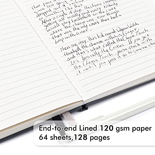 Feela 24 Pack Journal Notebook For Work, Business Notebook Bulk Hardcover Lined Writing Journal With Pen Holder For Men Women Note Taking, With 24 Black Pens, 120 Gsm, 5.1”X8.3”, A5, Gray #TOP2