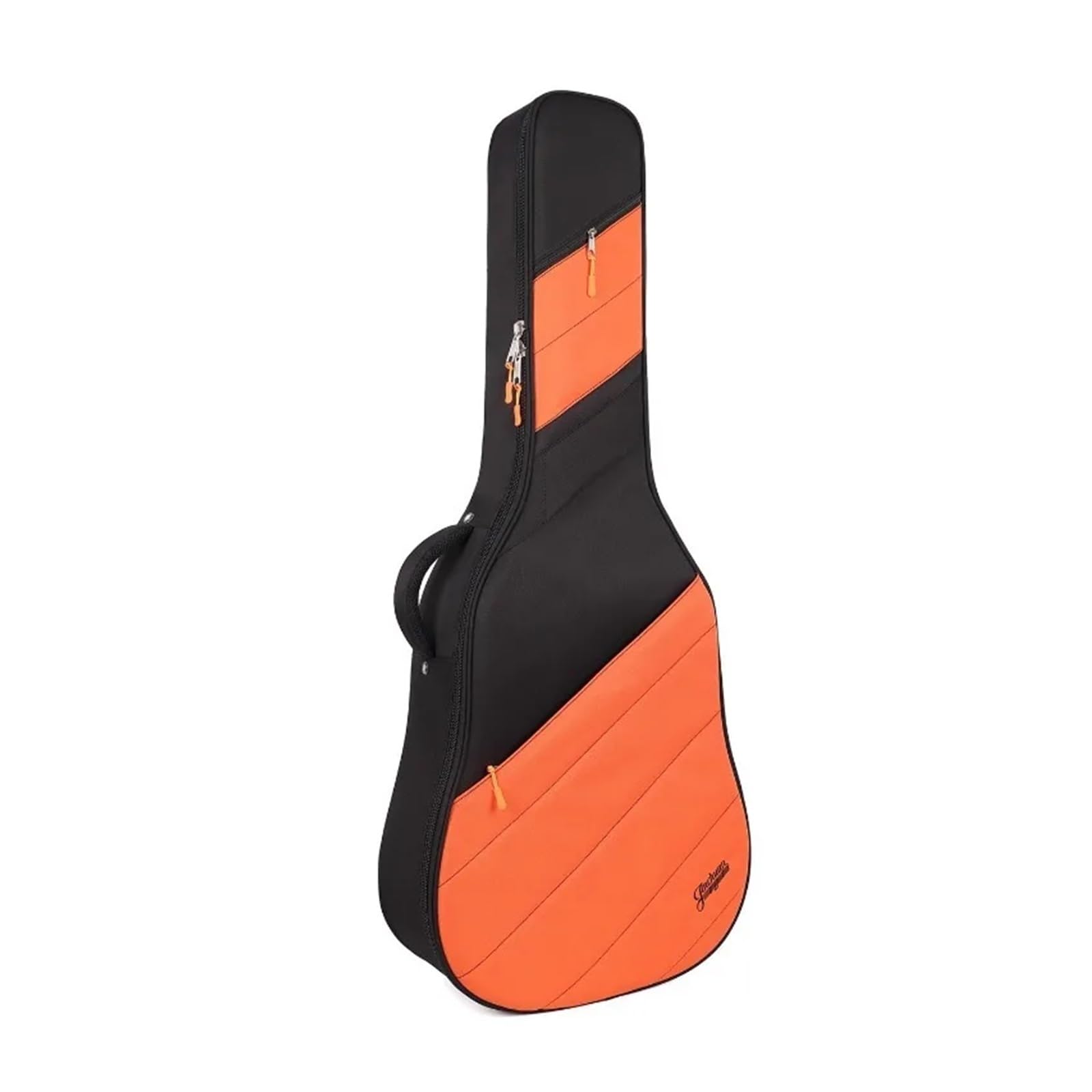 Bolsa for guitarra acústica de 41 pulgadas, funda protectora for guitarra acústica de , ideal for canciones folclóricas, piano y mochila for guitarra de 40 pulgadas de grosor.(Black with orange)