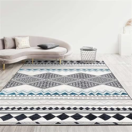 Tapis pour chambre 80x120cm déco salon moderne gris à rayures