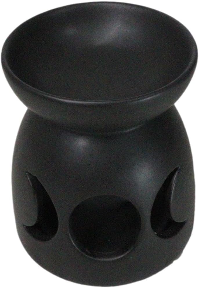 Ebros Gift Wicca Cosmic Triple Moon Goddess Cutout Essential Oil Burner Warmer Tea Light Candle Heat Source Holder Sculpture 4" H Home Accent Wiccan Accessory