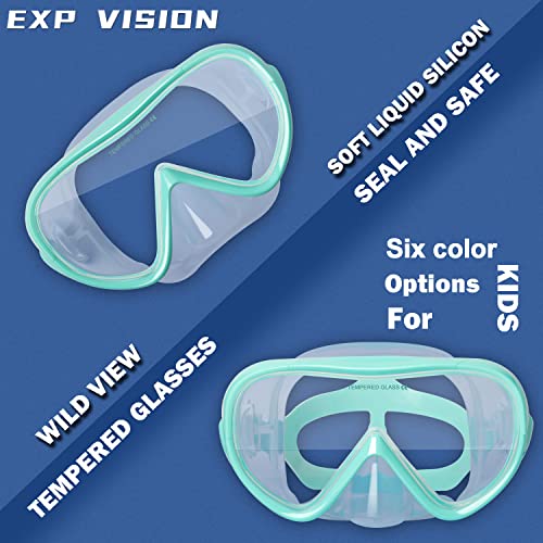 Image of Kids Snorkel Swim Mask, Child Diving Mask Anti-Fog Swim Goggles with Nose Cover for Snorkeling Diving Swimming